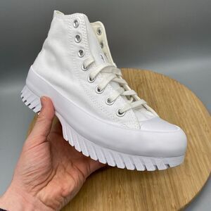 Converse Shoes Womens Size 9.5 Chuck Taylor Lugged Platform Triple White A00871C
